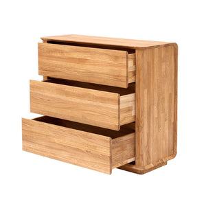 Commode en bois massif de chêne Solvig - 100 x 41 x 90 cm - NordicStory