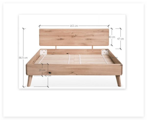 Lit en bois massif Suède - 160 x 200 cm / 180 x 200 cm - VESKOR