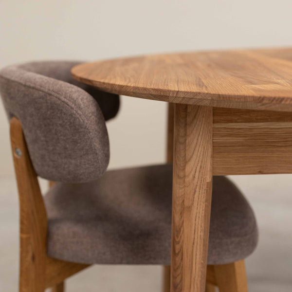 Table à manger extensible en bois massif de chêne Escandi 5