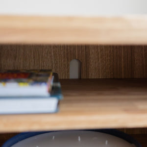 Meuble TV en bois massif de chêne Balder - 160 x 44 x 45 cm - VESKOR