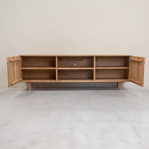 Meuble TV en bois massif de chêne AMANDI - VESKOR