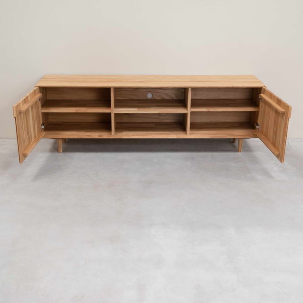 Meuble TV en bois massif de chêne AMANDI - VESKOR