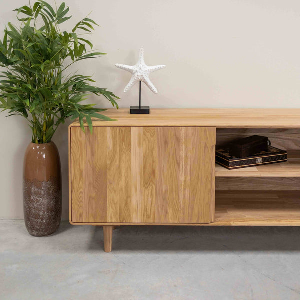 Meuble TV en bois massif de chêne AMANDI - VESKOR