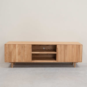 Meuble TV en bois massif de chêne AMANDI - VESKOR