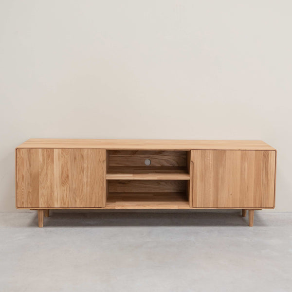 Meuble TV en bois massif de chêne AMANDI - VESKOR