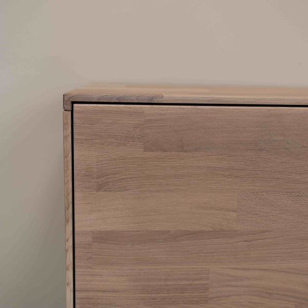 Meuble TV en bois massif de chêne durable style scandinave