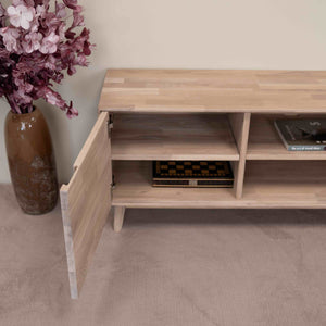 Meuble TV en bois massif de chêne durable style scandinave