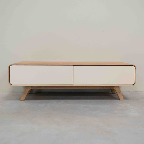 Meuble TV en bois massif de chêne durable