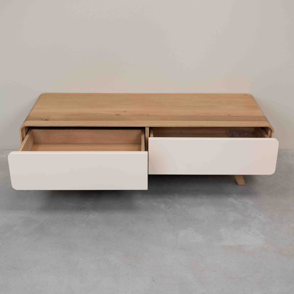 Meuble TV en bois massif de chêne durable