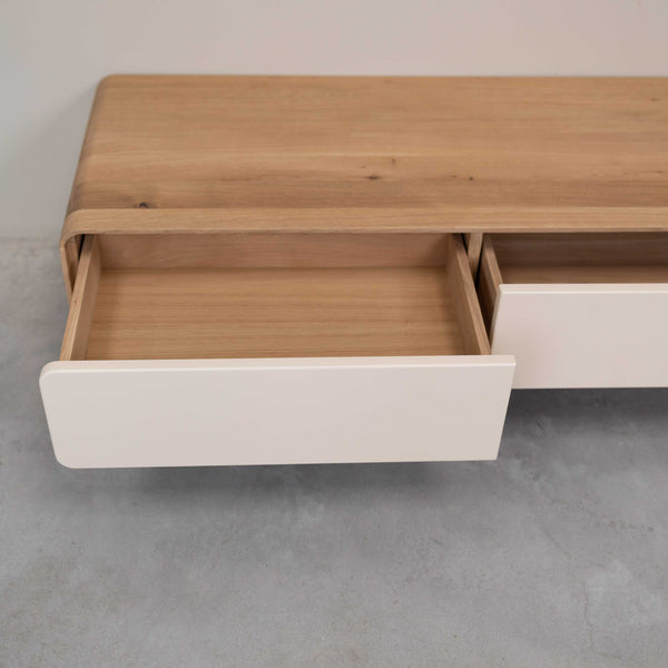 Meuble TV en bois massif de chêne durable