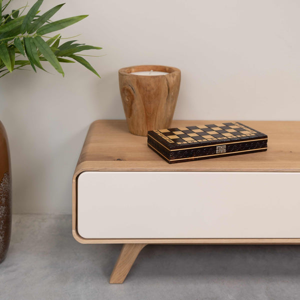 Meuble TV en bois massif de chêne durable