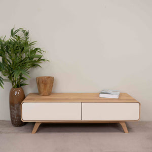 Meuble TV en bois massif de chêne durable