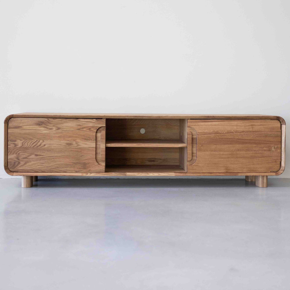 Meuble TV en bois massif de chêne Déo - VESKOR