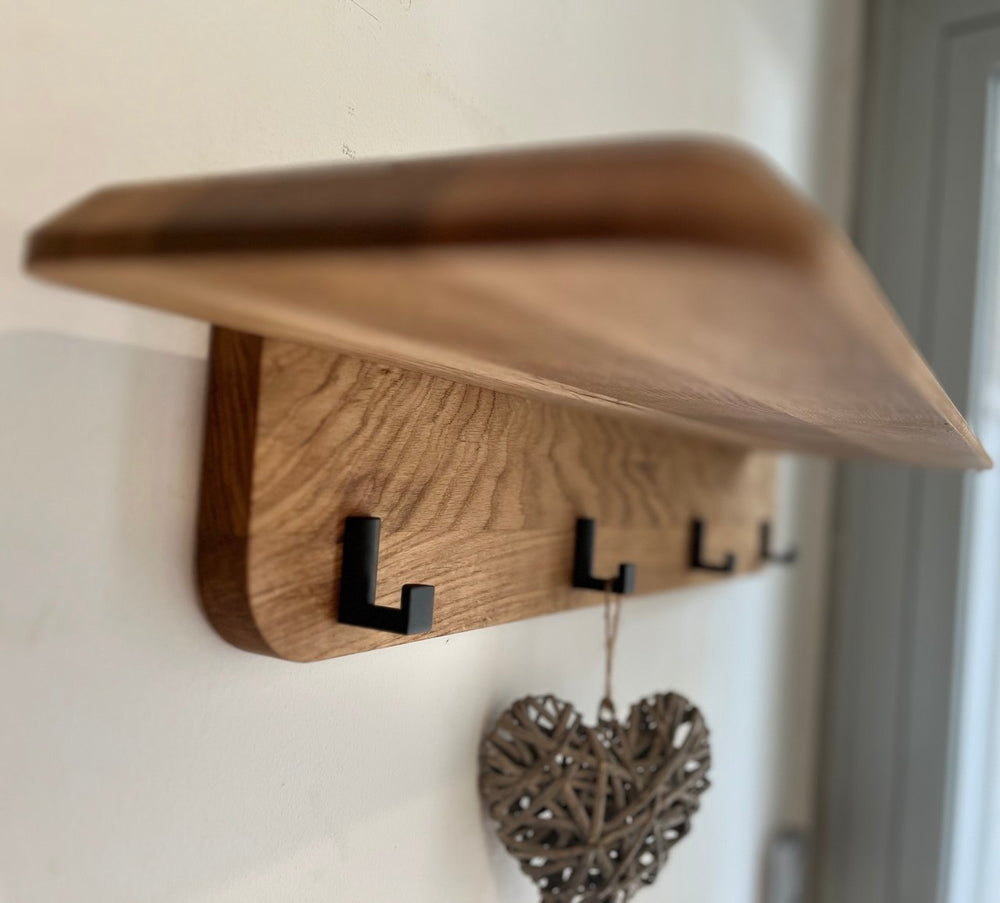 Patère en bois massif de chêne Roble.Store