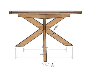 Table à manger ronde extensible en chêne massif Holger – 120-170 x 120 x 76 cm/140-190 x 140 x 76 cm - NordicStory