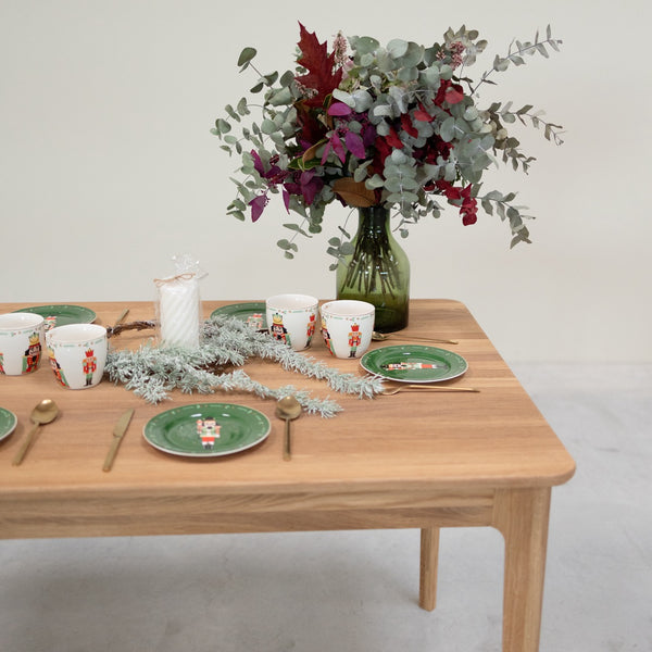 Table à manger rectangulaire extensible en bois massif de chêne Astrid - VESKOR