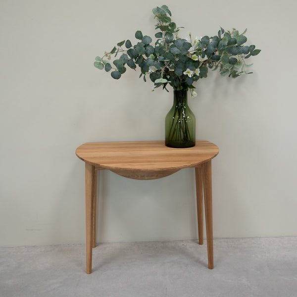 Table à manger ronde extensible en bois massif de chêne Luna - VESKOR