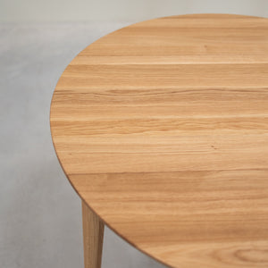 Table à manger ronde extensible en bois massif de chêne Luna - VESKOR