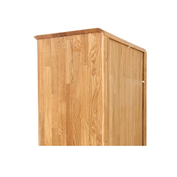 Vitrine en bois massif de chêne Solvig - 100 x 41 x 180 cm - NordicStory