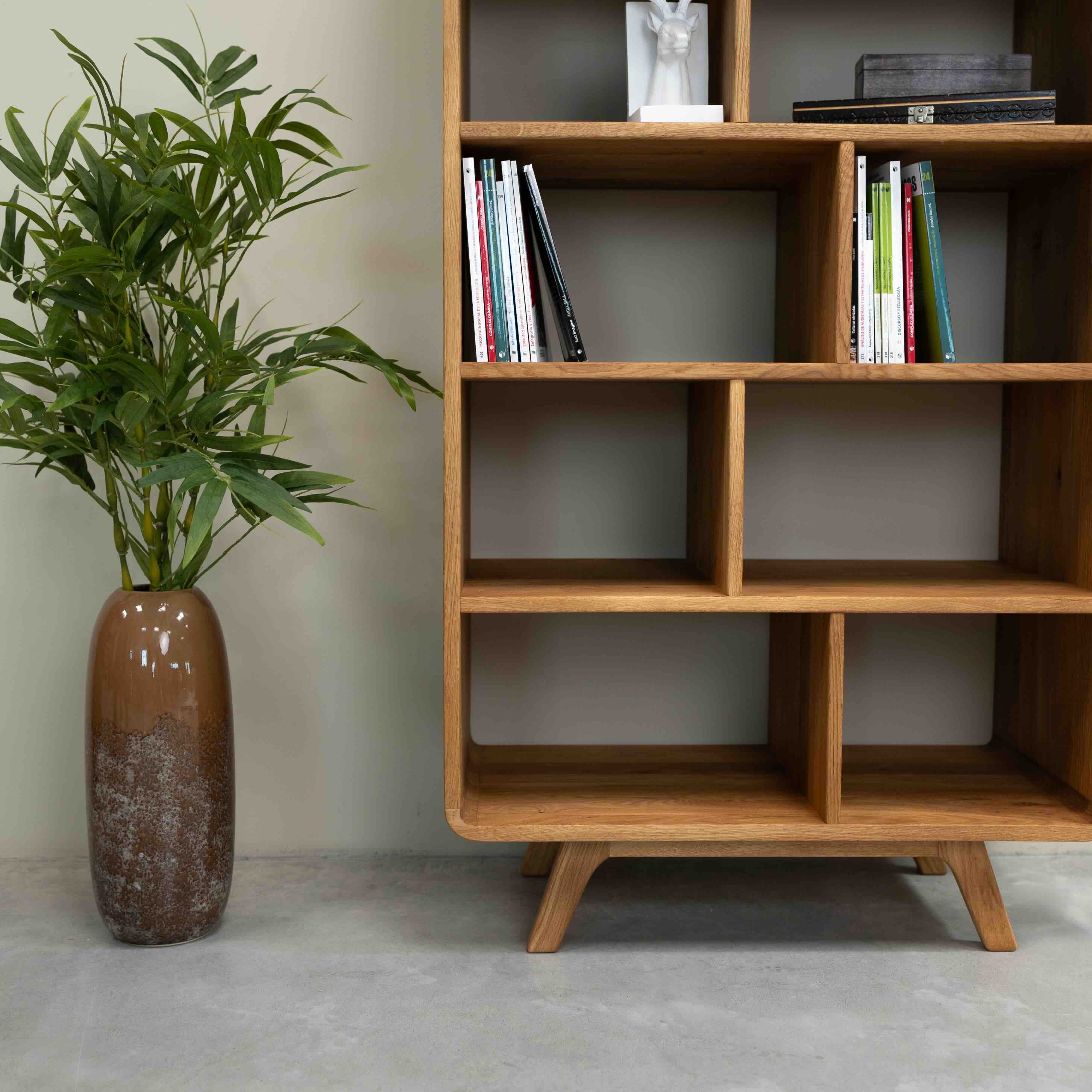 Bibliothèque en bois massif de chêne Genève 2