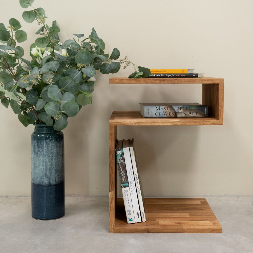 NordicStory Mesa auxiliar de madera maciza de roble