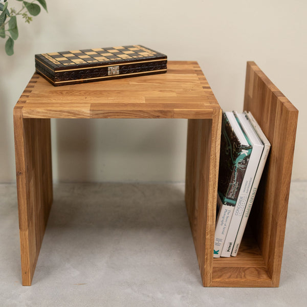 Table d’appoint en bois massif de chêne Sofi – 44 x 44 x 62 cm - NordicStory