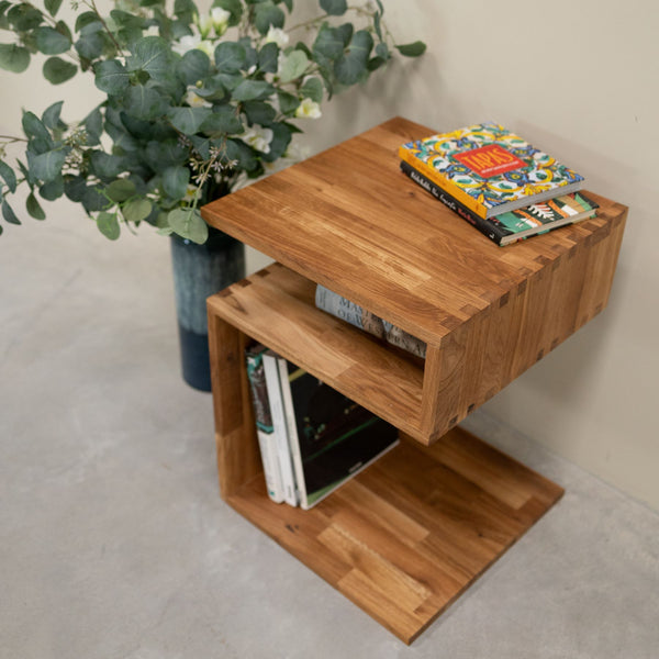 Table d’appoint en bois massif de chêne Sofi – 44 x 44 x 62 cm - NordicStory