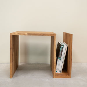 Table d’appoint en bois massif de chêne Sofi – 44 x 44 x 62 cm - NordicStory