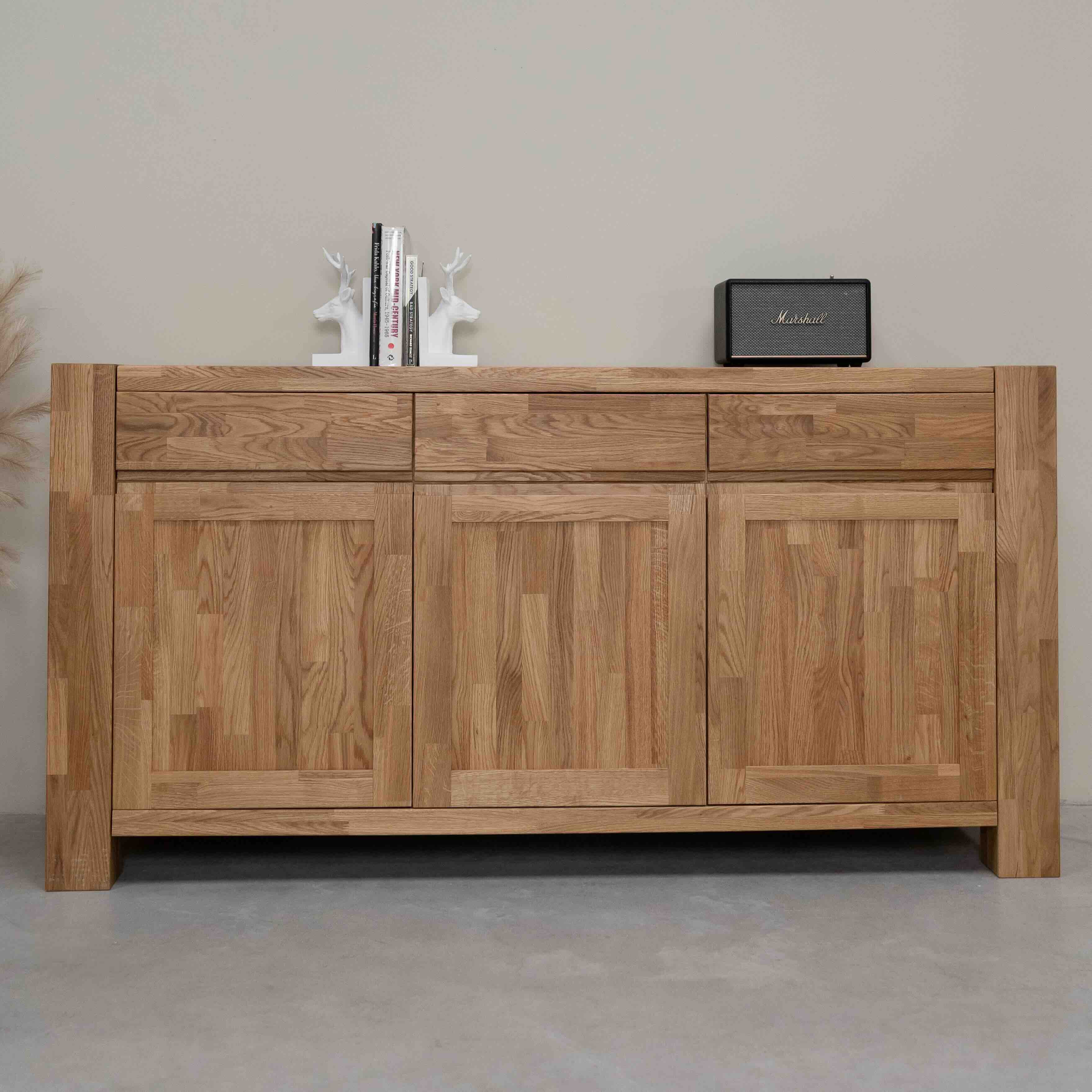 Buffet bahut en bois massif de chêne style nordique Roble.store