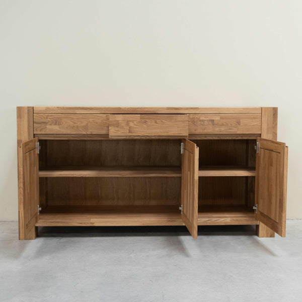 Buffet bahut en bois massif de chêne Balder