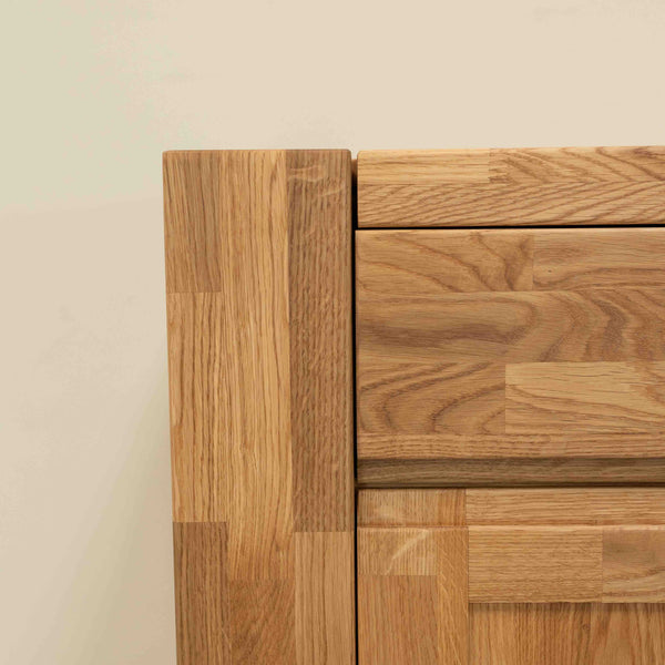 Buffet bahut en bois massif de chêne Balder