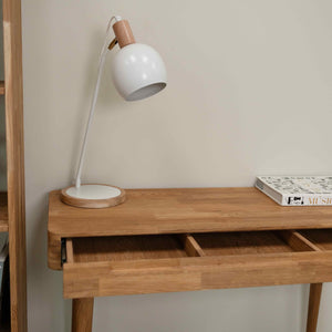 Bureau console en bois massif de chêne style scandinave Roble.Store