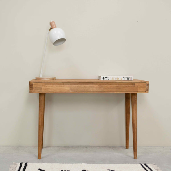 Bureau console en bois massif de chêne style scandinave Roble.Store