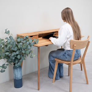 Bureau en bois massif de chêne Ana - 120 x 65 x 84,5 cm - NordicStory
