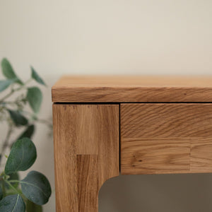 Bureau console en bois massif de chêne Axel I – 105 x 55 x 76 cm - NordicStory