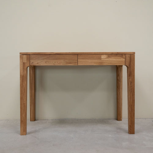 Bureau console en bois massif de chêne Axel I – 105 x 55 x 76 cm - NordicStory