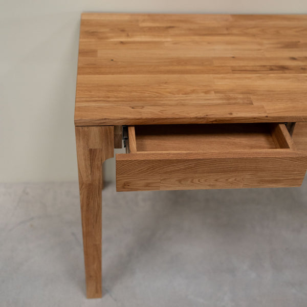 Bureau console en bois massif de chêne Axel I – 105 x 55 x 76 cm - NordicStory