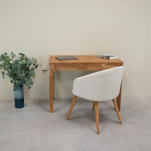 Bureau console en bois massif de chêne Axel I – 105 x 55 x 76 cm - NordicStory