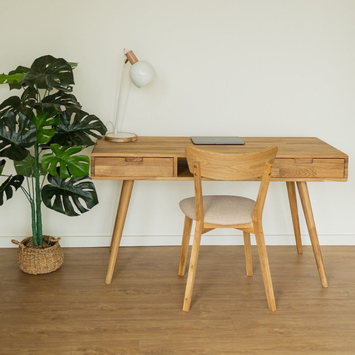 Roble.Store Bureau en bois massif de chêne Escandi 5