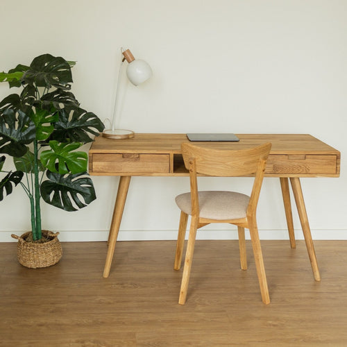 Roble.Store Bureau en bois massif de chêne Escandi 5