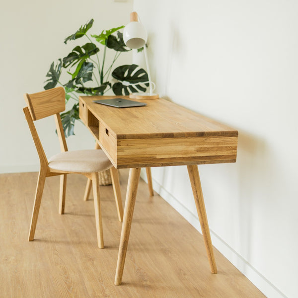 Roble.Store Bureau en bois massif de chêne Escandi 5