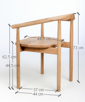 Chaise en bois massif de chêne Léa - Lot de 2 ou 4 chaises - VESKOR