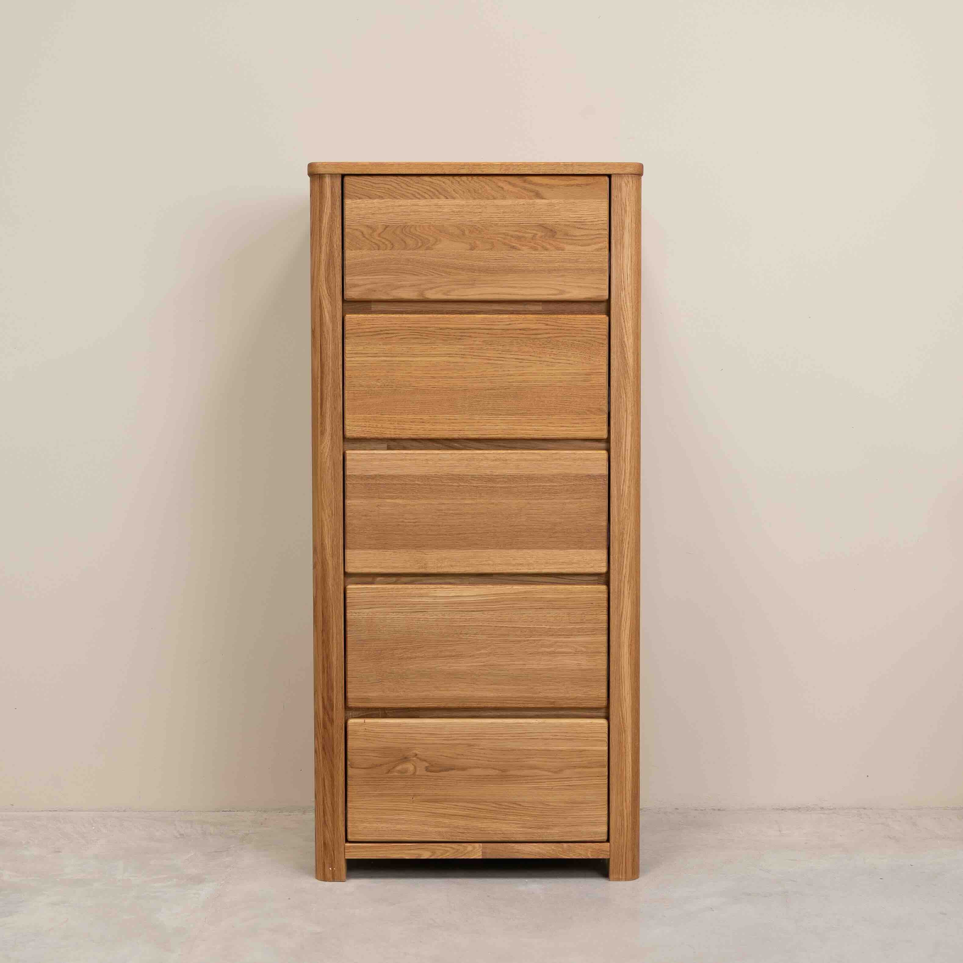 Chiffonnier commode en bois massif de chêne Elsa 5