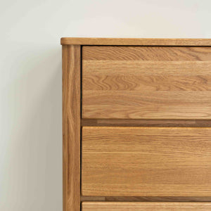 Chiffonnier commode en bois massif de chêne Elsa 5