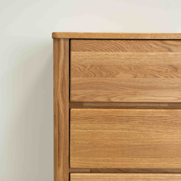 Chiffonnier commode en bois massif de chêne Elsa 5