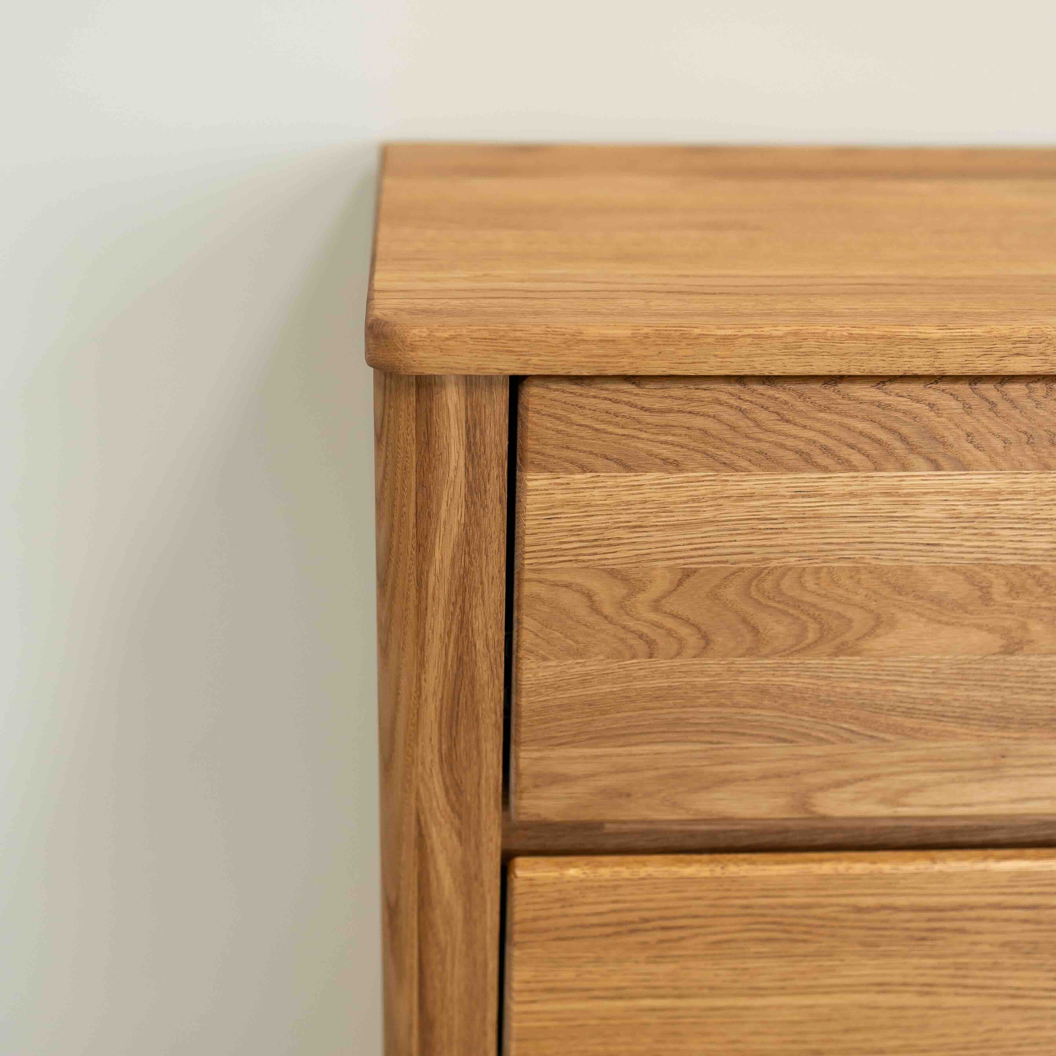 Chiffonnier commode en bois massif de chêne Elsa 5