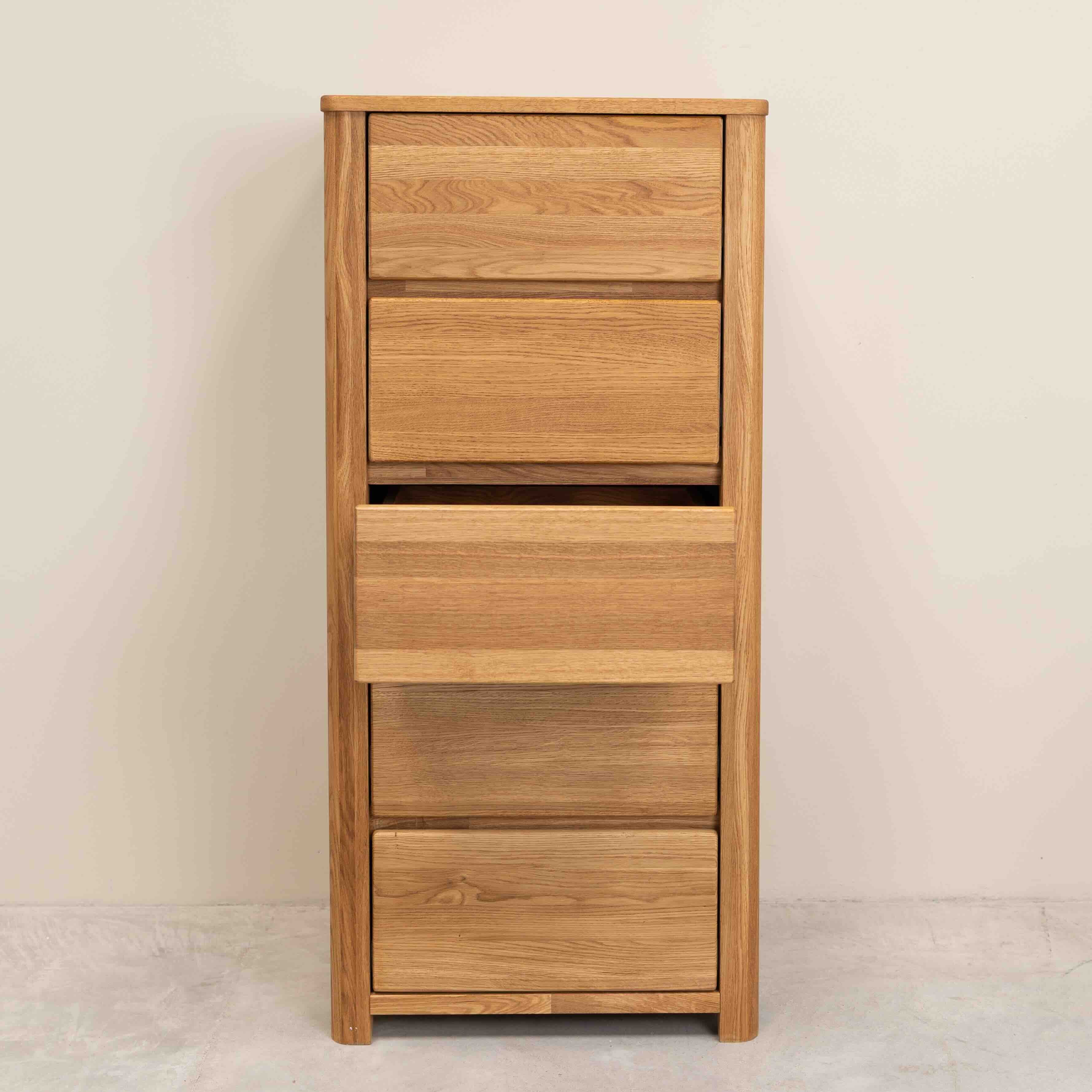 Chiffonnier commode en bois massif de chêne Elsa 5