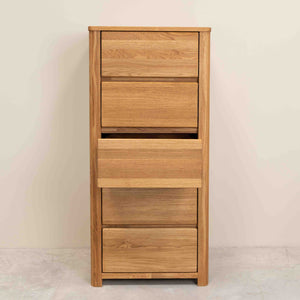 Chiffonnier commode en bois massif de chêne Elsa 5