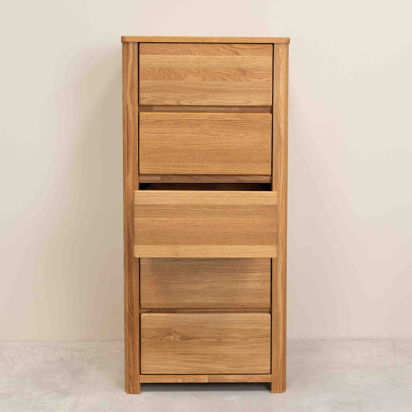 Chiffonnier commode en bois massif de chêne Elsa 5