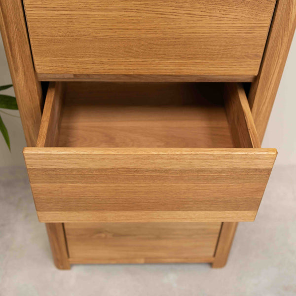 Chiffonnier commode en bois massif de chêne Elsa 5